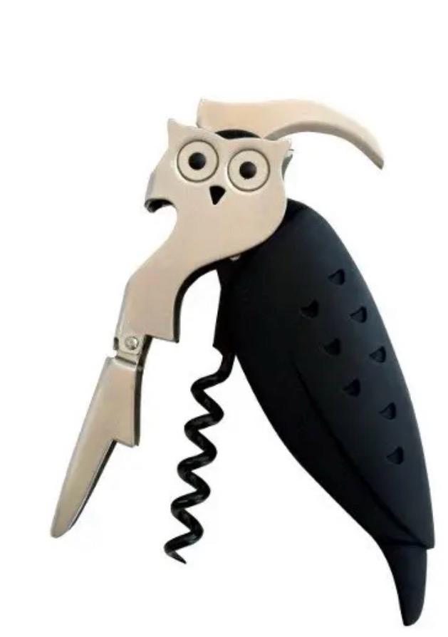 Owl Shaped 3-in-1 Bottle Opener with Foil Cutter