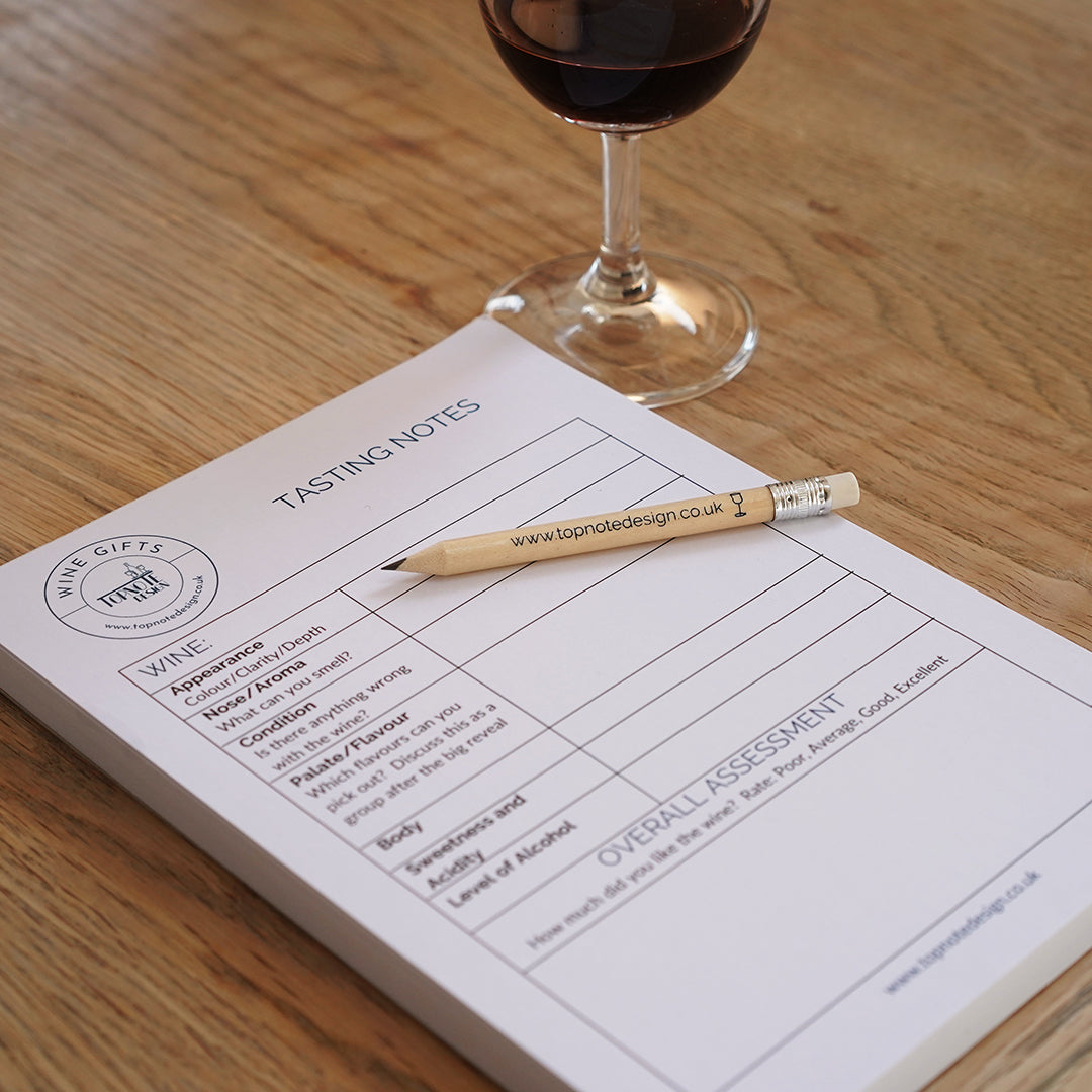 Wine Tasting Note Sheets – Top Note Design