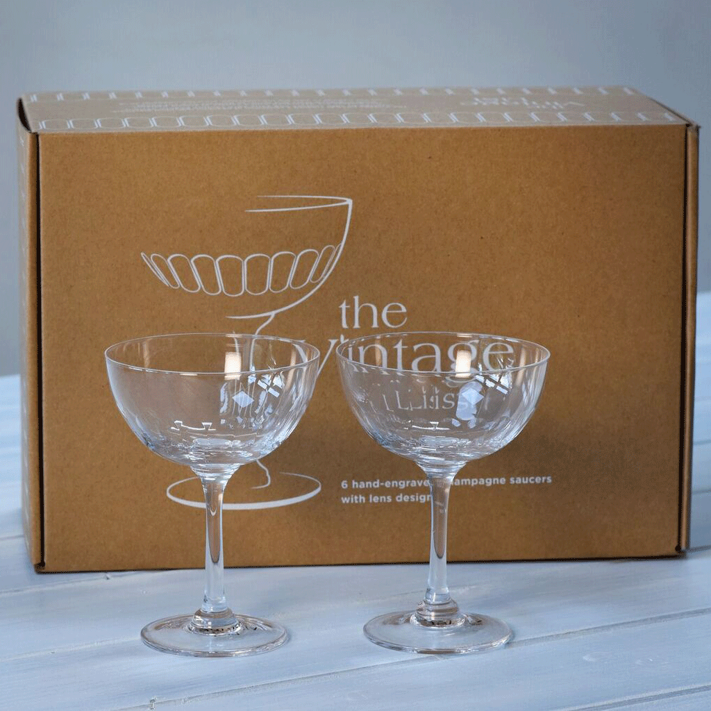 Vintage List Champagne Saucers