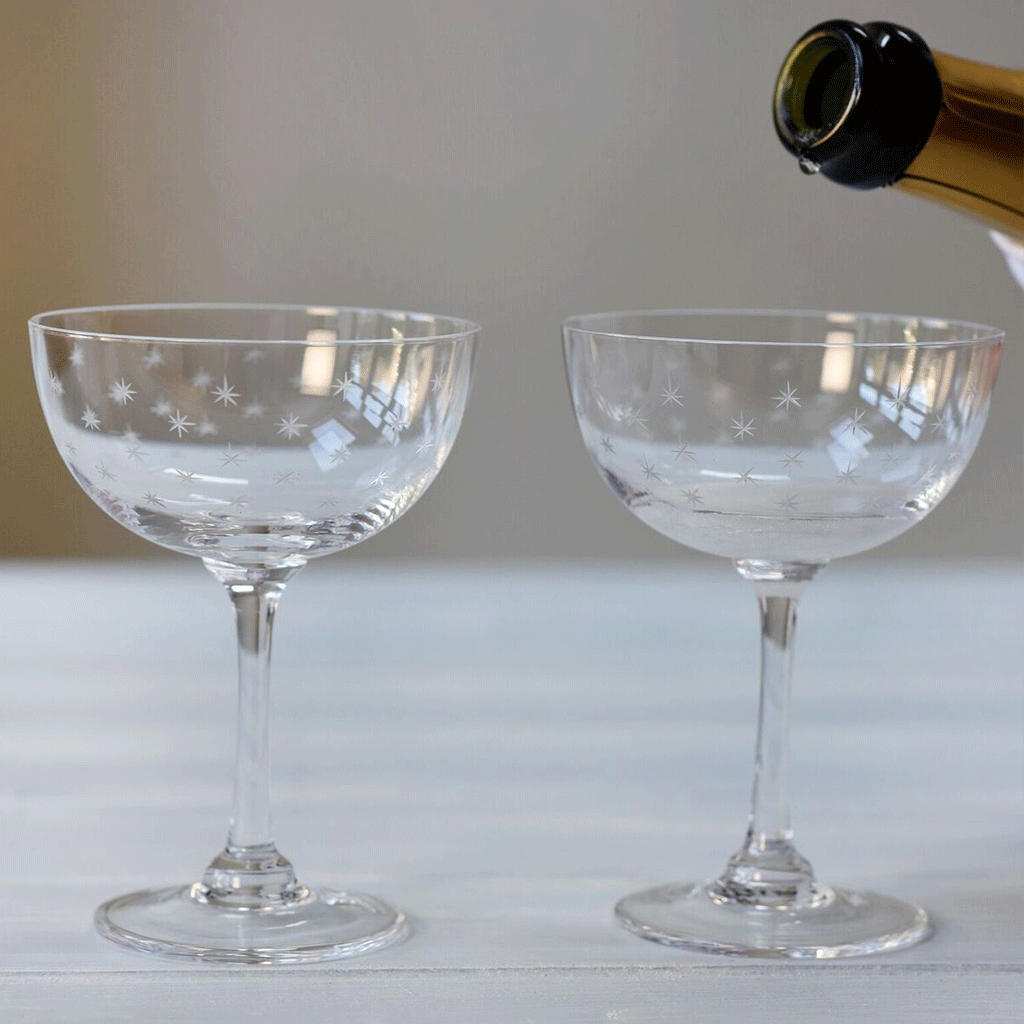 Vintage List Champagne Saucers